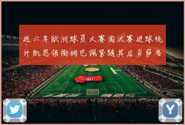近六年欧洲球员大赛淘汰赛进球统计凯恩领衔姆巴佩紧随其后贡萨洛表现不俗